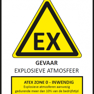 ATEX zone 0 sticker